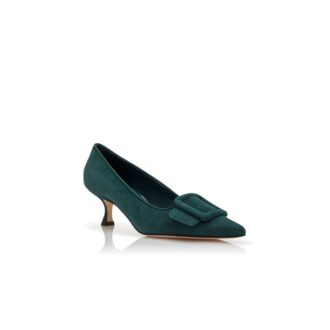 maysalepump zapatos de saln de ante verde oscuro con detalle de hebilla 1 330x330 - Maysalepump Zapatos de sal&oacute;n de ante verde oscuro con detalle de hebilla