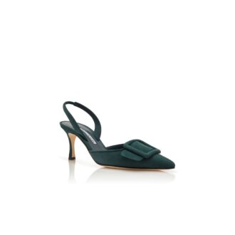 zapatos de saln con taln abierto y detalle de hebilla de ante verde oscuro de maysli 1 330x330 - Zapatos de sal&oacute;n con tal&oacute;n abierto y detalle de hebilla de ante verde oscuro de MAYSLI